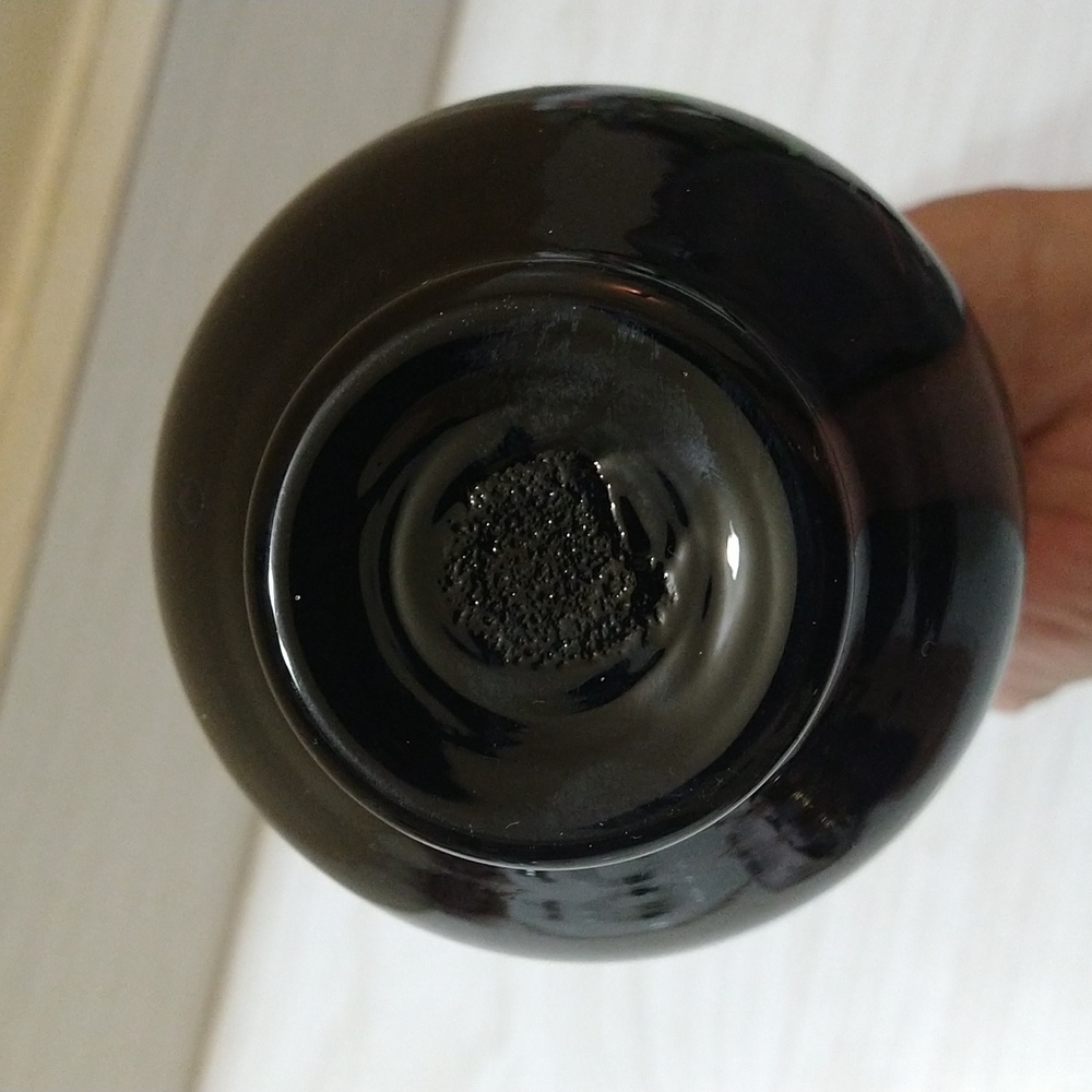 Vintage 8" Glass Floral Design Vase - Picture 5 of 5